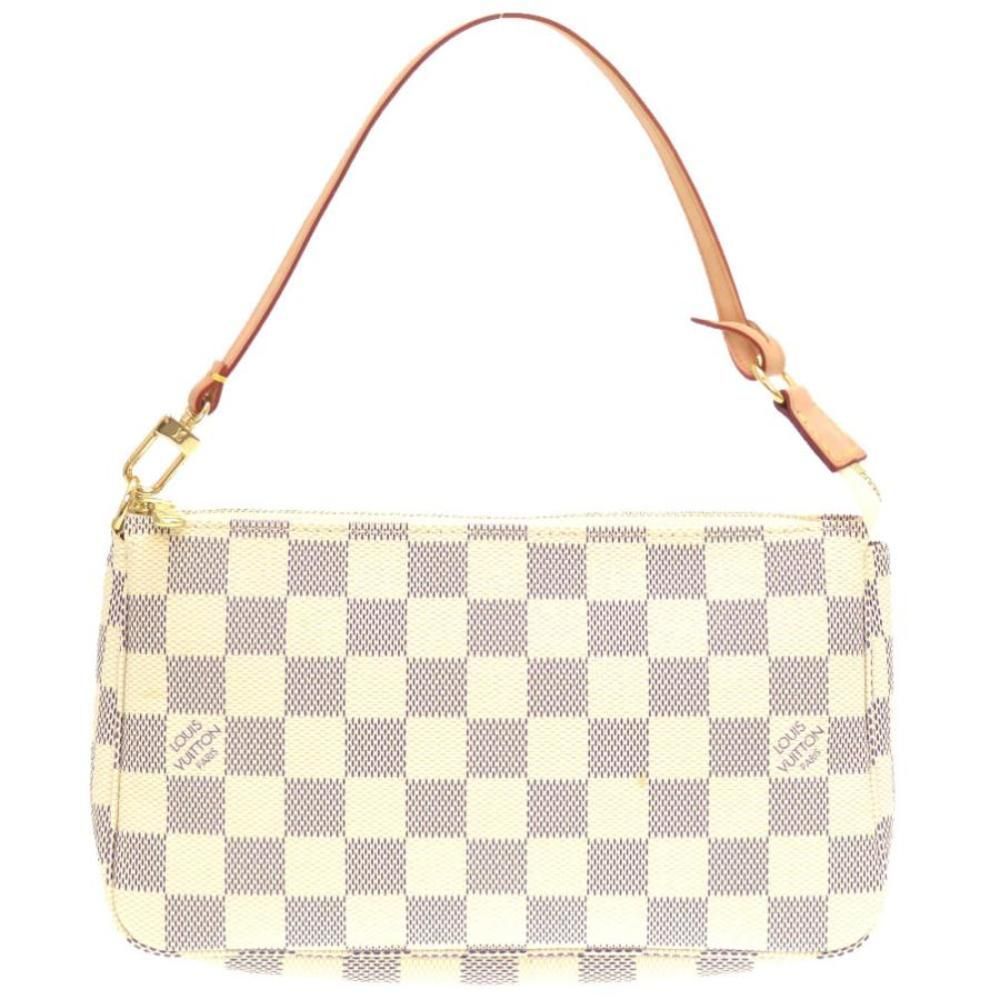 Louis Vuitton Damier Azur Pochette Accessories Pouch Bag White
